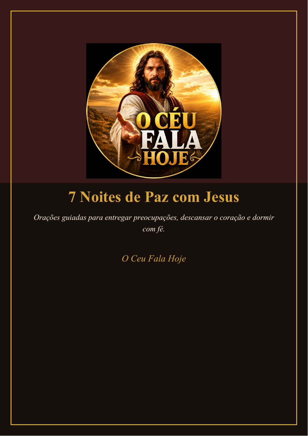 Capa do devocional 7 Noites de Paz com Jesus